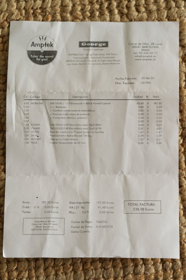 B & H Filmosound etapa 6L6 combo + altavoz Celestion V30