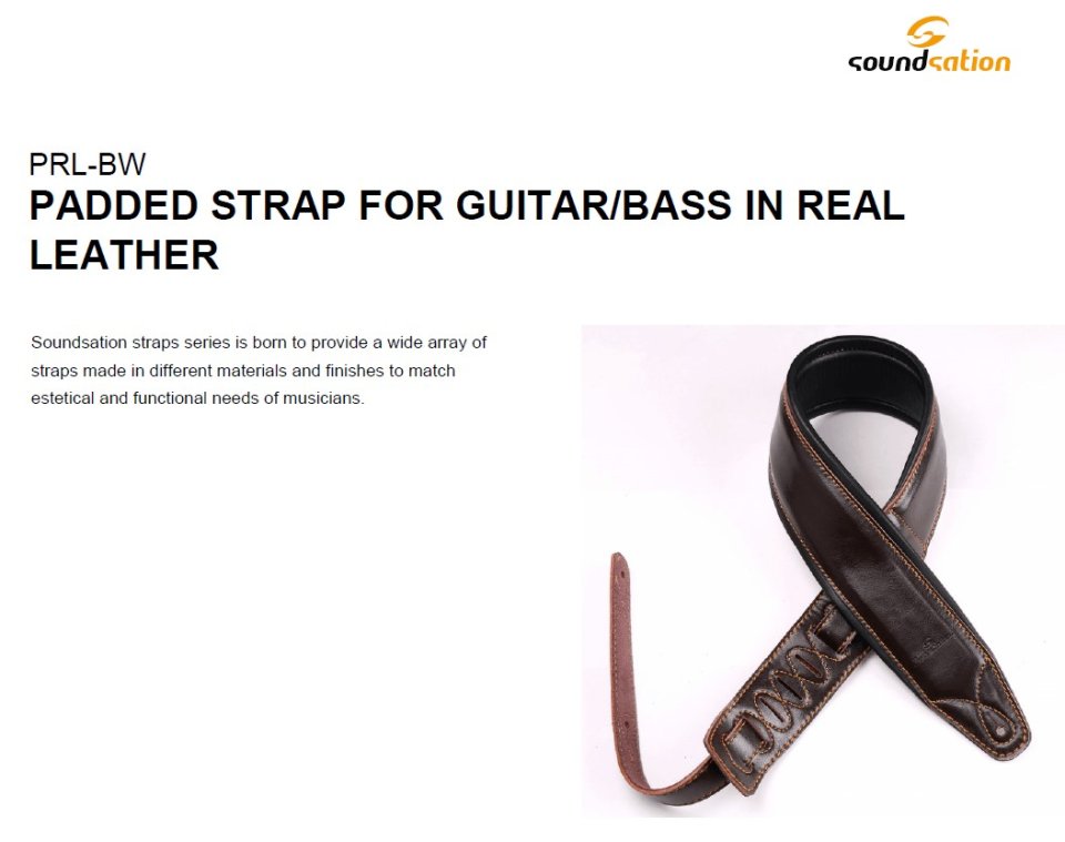 Correa Guitarra/Bajo Cuero Acolchada Sound Station
