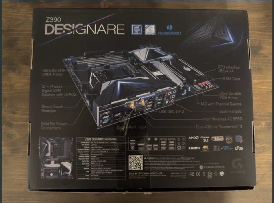 Gigabyte Z390 Designare + procesador Intel Core i9-9900K. de segunda mano · Foto 4 de 4 · Illes Balears · 349 €