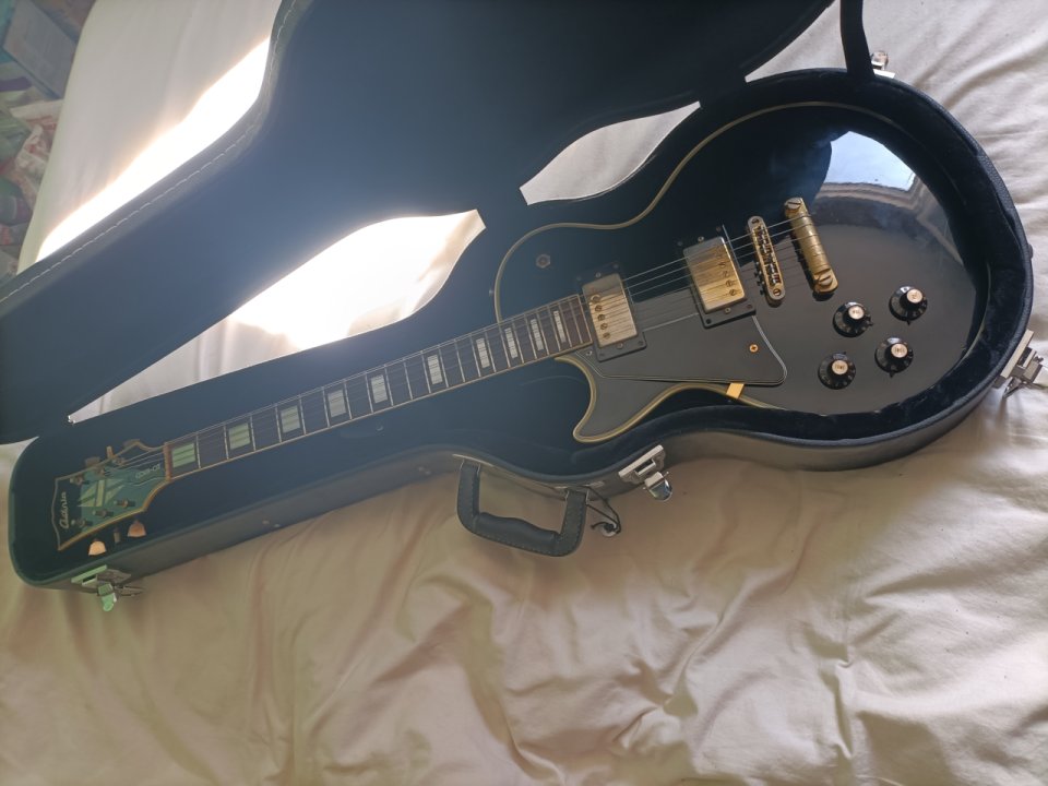 Antoria (Ibanez) Les Paul  1974  Black Beauty   zurda /  zurdo TAMBIEN CAMBIO
