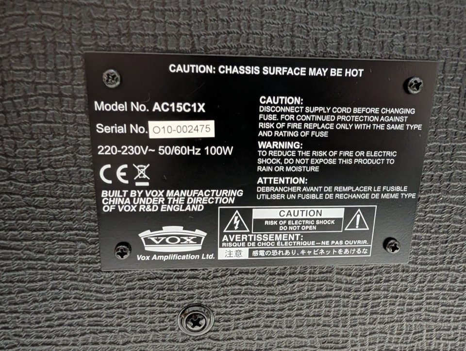 VOX AC15 C1X amplificador de segunda mano · Foto 6 de 10 · A Coruña · 550 €