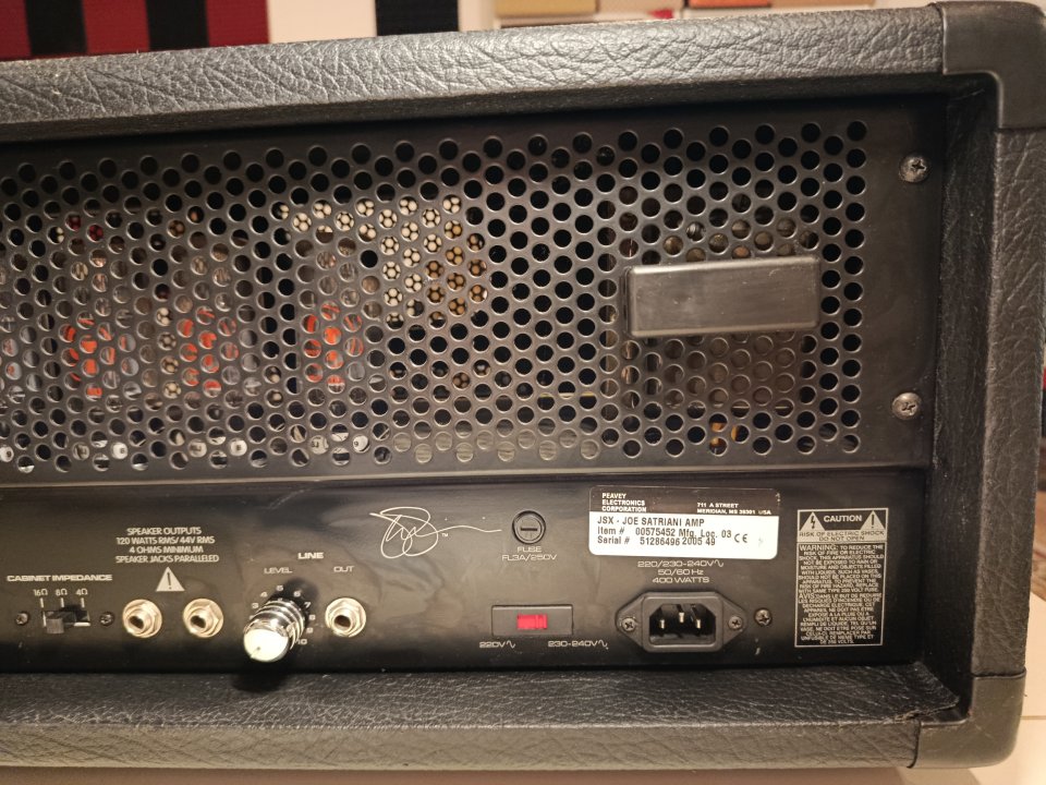 Peavey JSX – Cabezal a válvulas 120W (Joe Satriani)