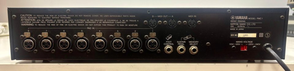 Conversor Percusión-MIDI YAMAHA PMC1 + cartucho expansión