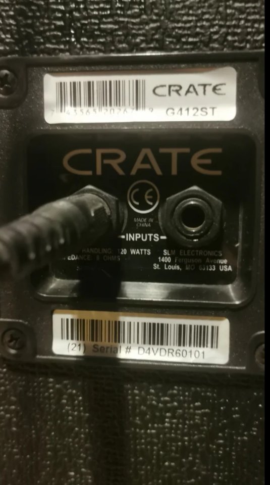 Amplificador guitarra Crate GT1200H pantalla+cabez