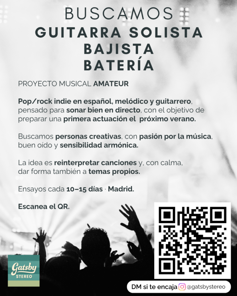 Buscamos BAJISTA - @gatsbystereo
