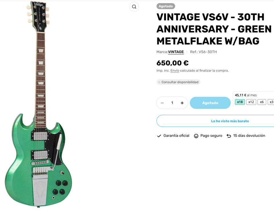 Vintage 30th Anniversary VS6 de segunda mano · Foto 10 de 10 · Alicante · 399 €