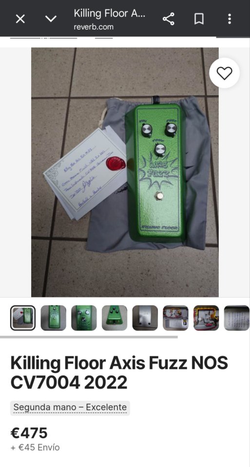 Killing Floor Effects Axis Fuzz - 2022 OC44 NOS de segunda mano · Foto 10 de 10 · Huelva · 500 €