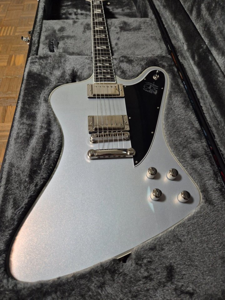 Epiphone Futura Firebird Quicksilver + Estuche rígido Epiphone de segunda mano · Foto 2 de 7 · Murcia · 800 €