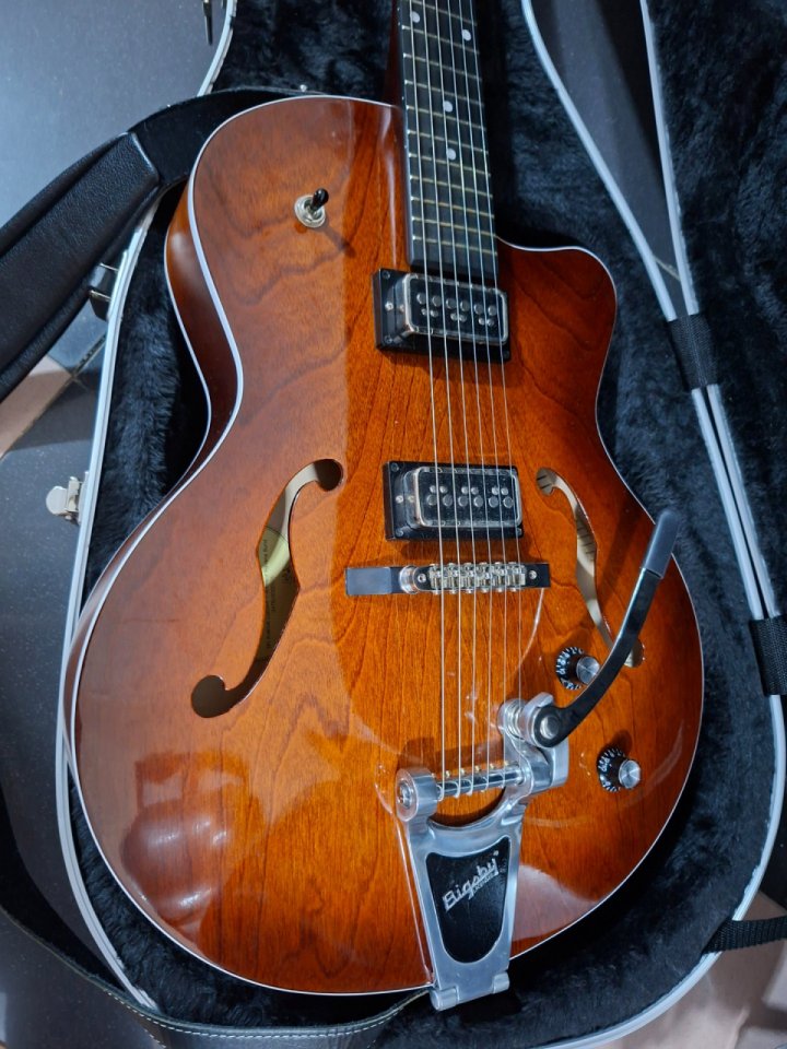 Godin 5th Avenue Uptown T-Armond (Havana Burst) - ¡Estado Impecable! de segunda mano · Foto 1 de 9 · Cádiz · 1300 €