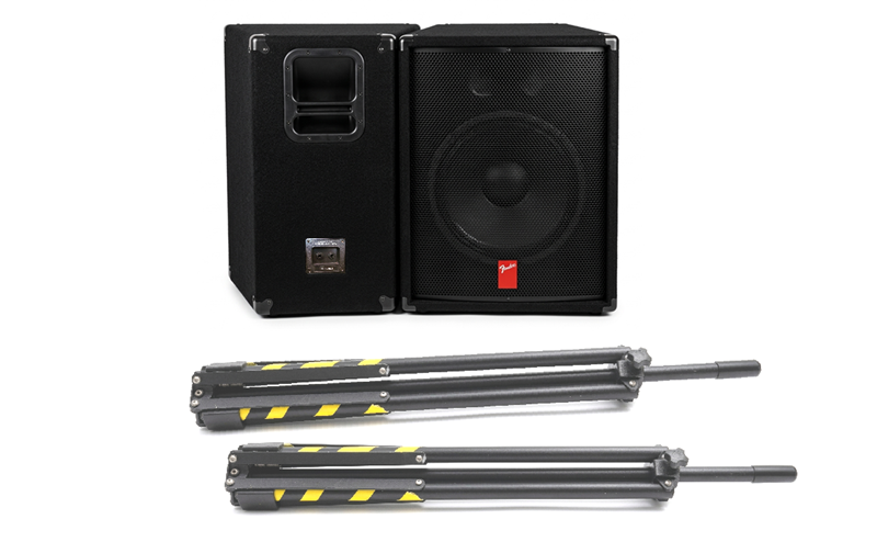 Altavoces Fender 15” y trípodes GUIL de segunda mano · Foto 2 de 7 · Cantabria · 440 €