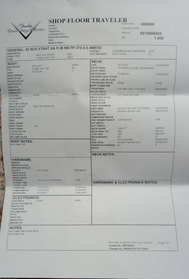 Fender Stratocaster custom shop 56 relic