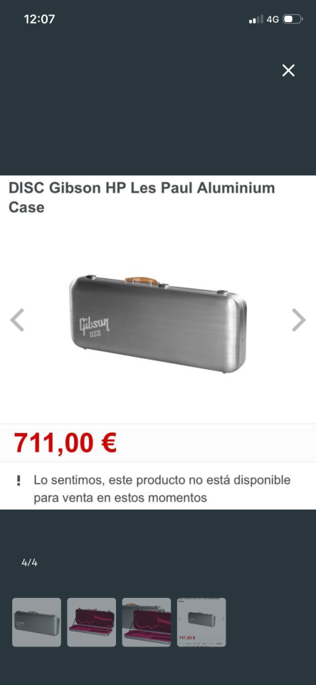 Estuche rígido aluminio gibson