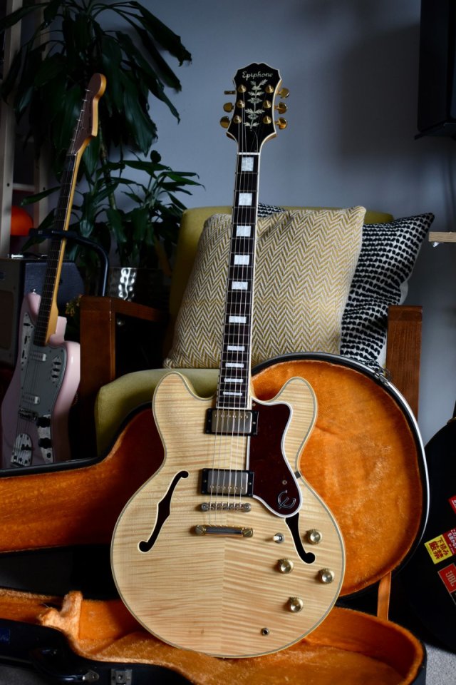 ¡REBAJÓN! 1991 Epiphone Sheraton Antique Natural Japan pre-elitist
