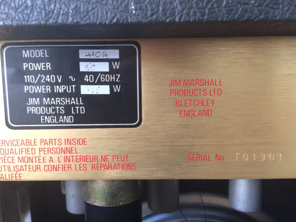 Marshall JCM 800 modelo 4104 50Watt LEAD de segunda mano · Foto 4 de 5 · Madrid · 1000 €
