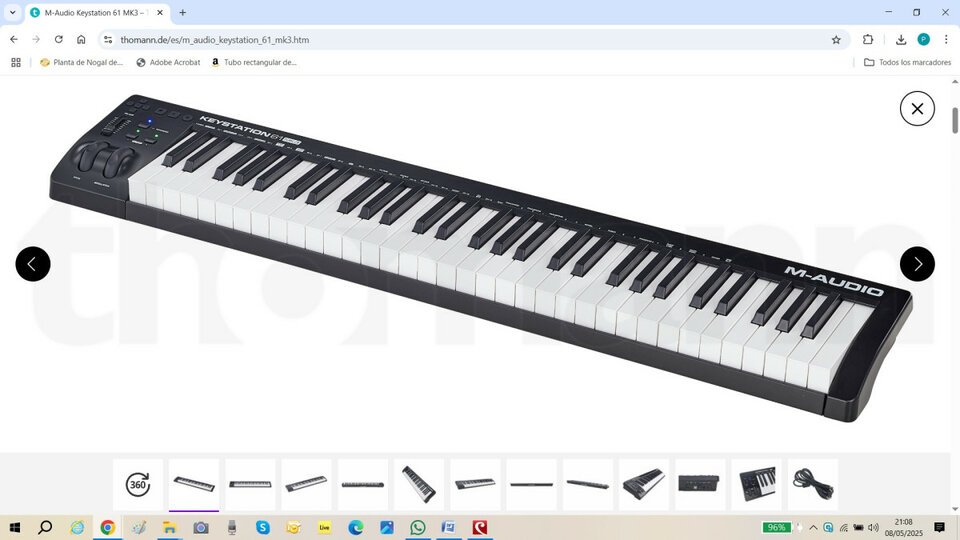 MASTER.KEY..M.AUDIO 61-MK3.. practicamente NUEVO  , sin usar.Comprado en Thomann 2021