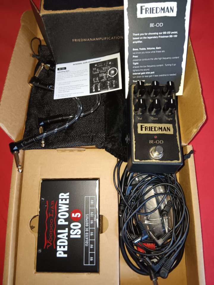 Friedman BE-OD + Voodoo lab pedal power ISO 5 + Fender patch 2