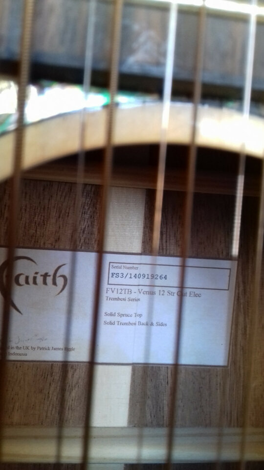 Guitarra electro acústica 12 cuerdas Faith Trembesi FV12TB-ENVÍO INCLUIDO