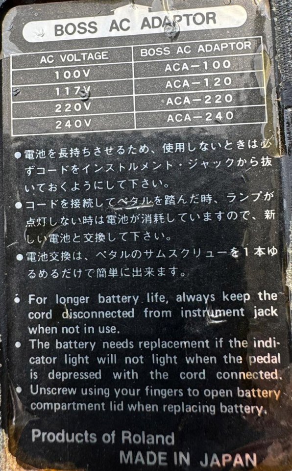 Boss CE-3 Chorus Vintage Made in Japan (1983) – Caja y manual