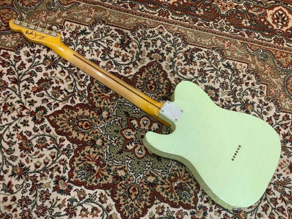 Telecaster MJT Custom Build 2014 (Surf Green / Nitro Relic) + Porter Pickups + Estuche Tweed de segunda mano · Foto 2 de 10 · Bizkaia · 1650 €