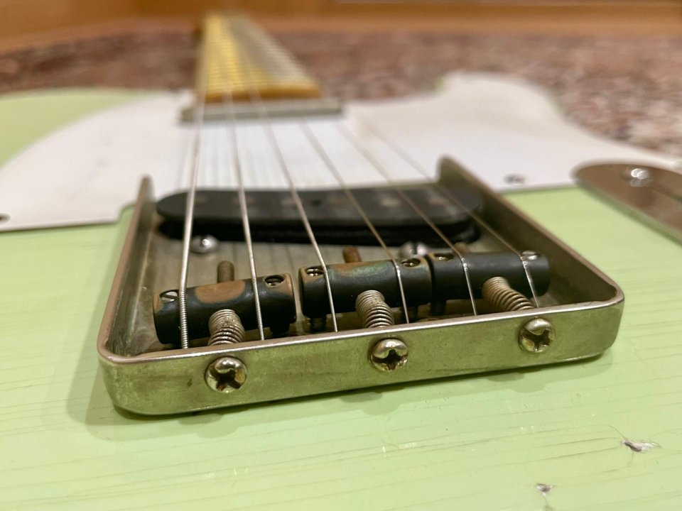 Telecaster MJT Custom Build 2014 (Surf Green / Nitro Relic) + Porter Pickups + Estuche Tweed de segunda mano · Foto 8 de 10 · Bizkaia · 1650 €
