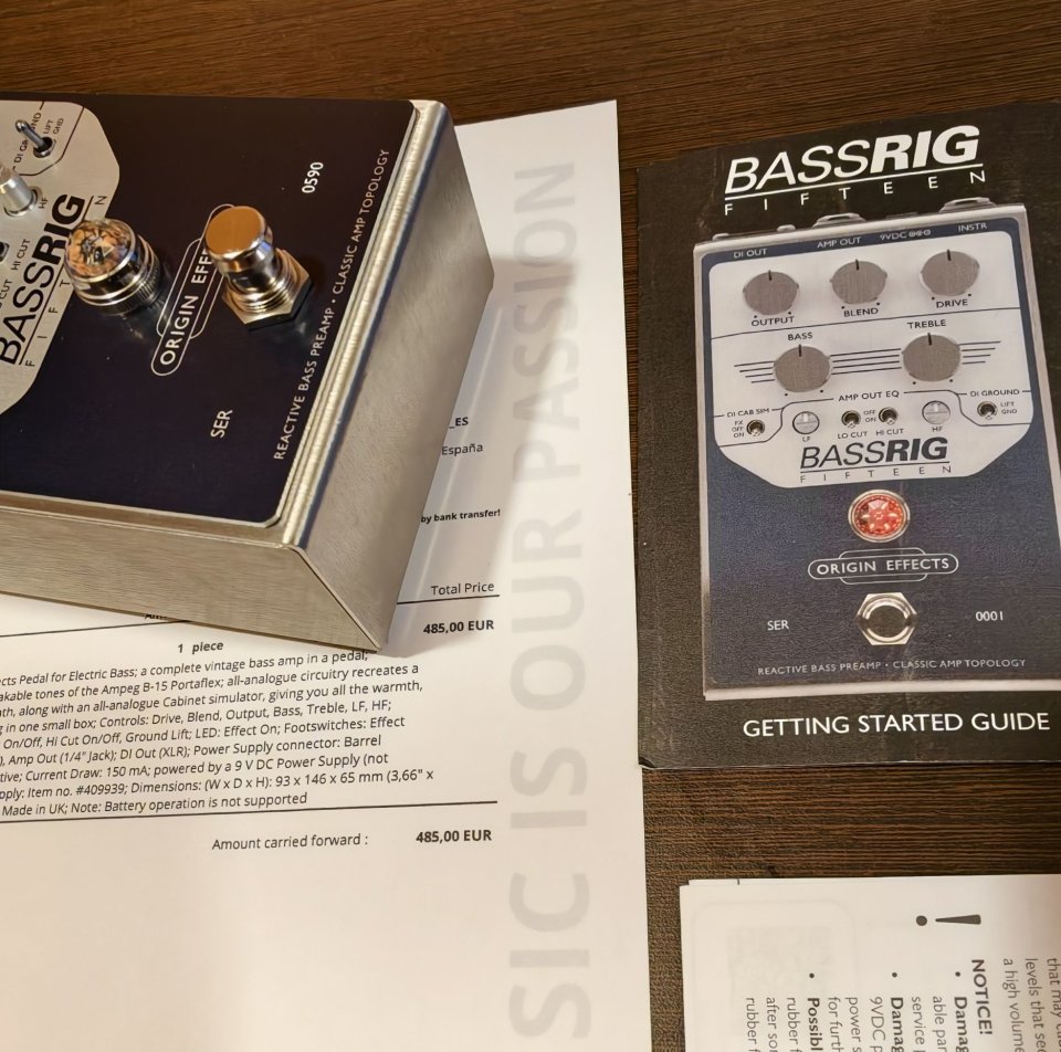 Origin Effects Bassrig Fifteen AMPEG B15 IN A BOX! NUEVO