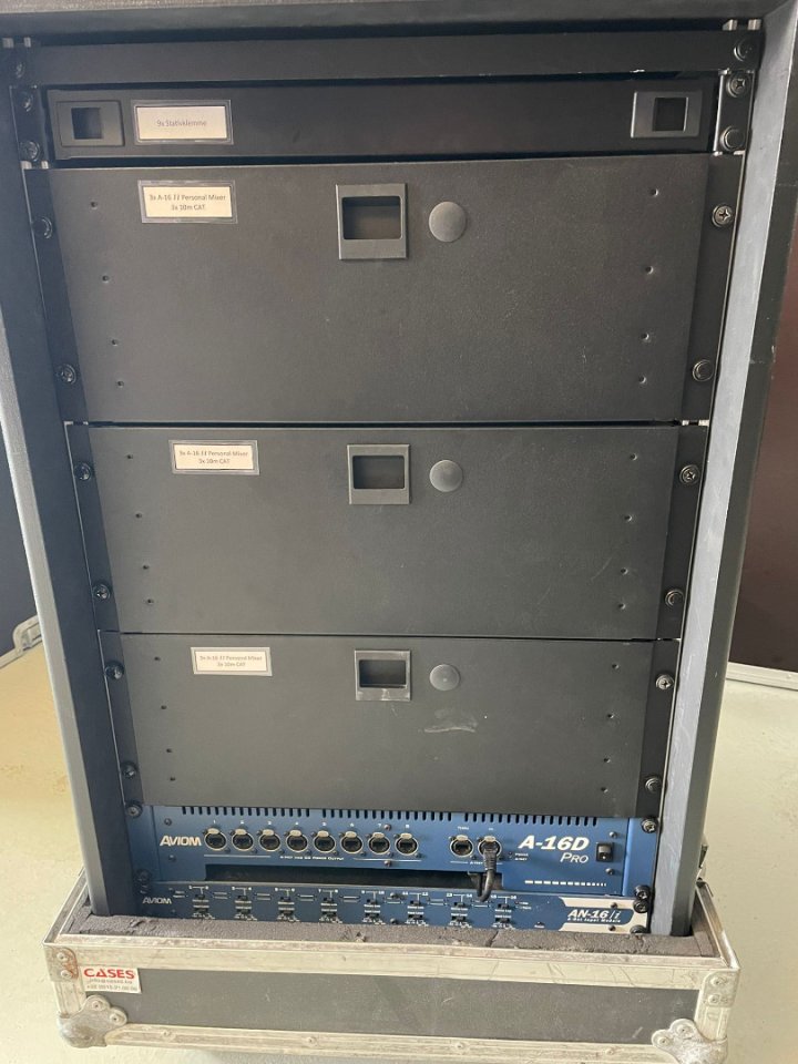 Sistema Aviom de mezclas personales