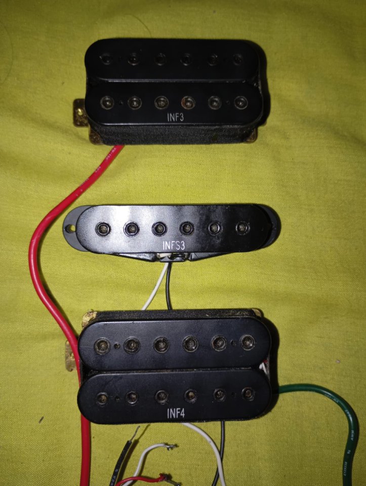 set de 3 pastillas pasivas para guitarra electrica ibanez infinity de segunda mano · Valladolid · 50 €