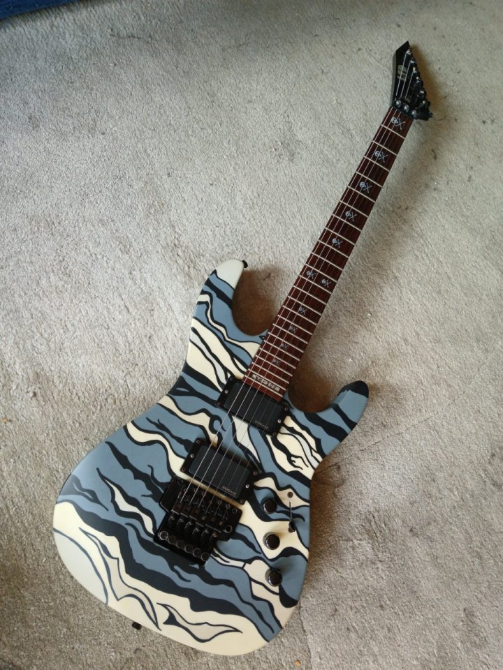 LTD KH-202 / EMG HZ / Hardcase - Custom Paint Urban Camo