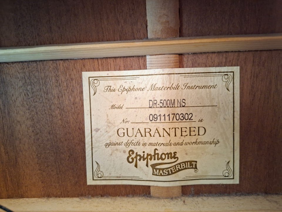 Epiphone masterbilt DR500 año 2009