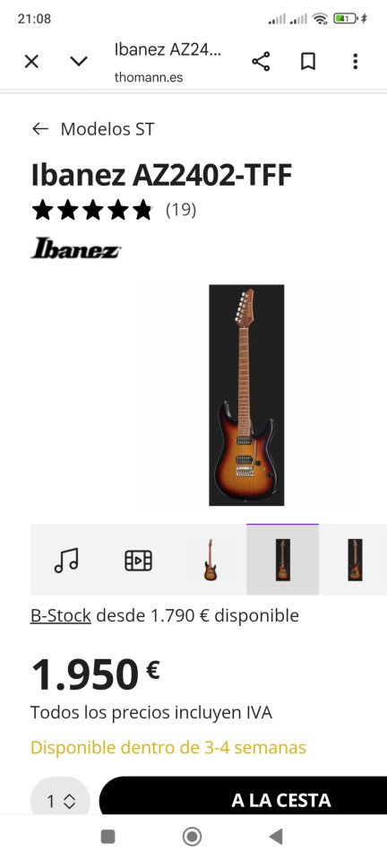 Ibanez az2402 prestige de segunda mano · Foto 5 de 5 · A Coruña · 1250 €