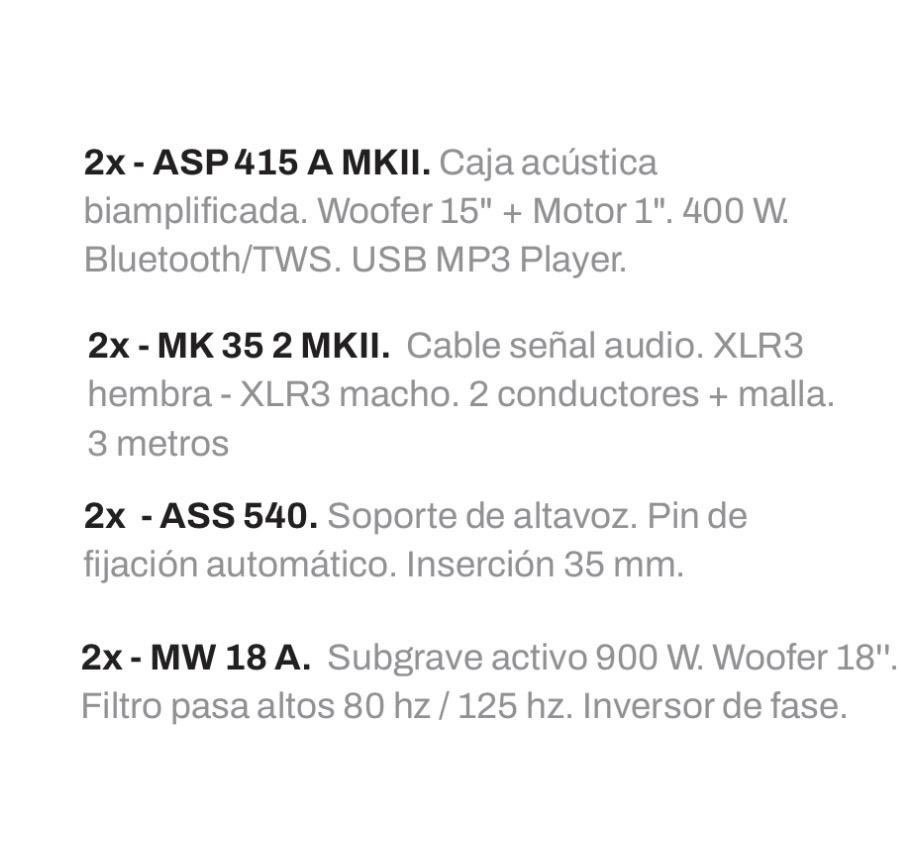 Equipo sonido 2600w de segunda mano · Foto 3 de 3 · Granada · 1049 €