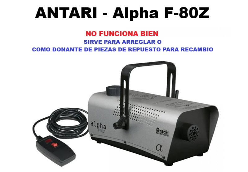 Lote 3 Máquinas de Humo (Antari, HQ-Power, Stairville) – Para reparar o para piezas de segunda mano · Foto 2 de 5 · Cantabria · 80 €