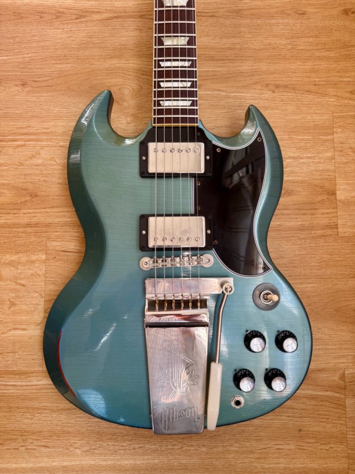 Gibson Custom Shop 1964 SG Standard Murphy Lab – Pelham Blue Light Aged de segunda mano · Foto 1 de 4 · Madrid · 5800 €