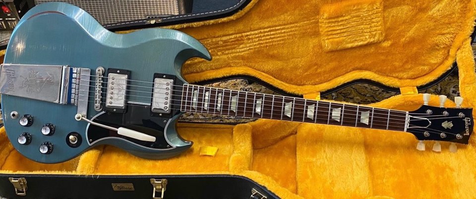 Gibson Custom Shop 1964 SG Standard Murphy Lab – Pelham Blue Light Aged de segunda mano · Foto 4 de 4 · Madrid · 5800 €