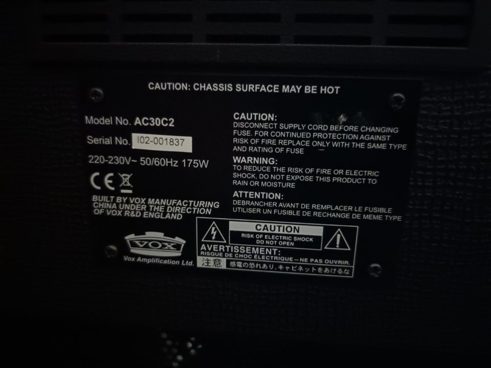 Vox AC30 C2 con flight case