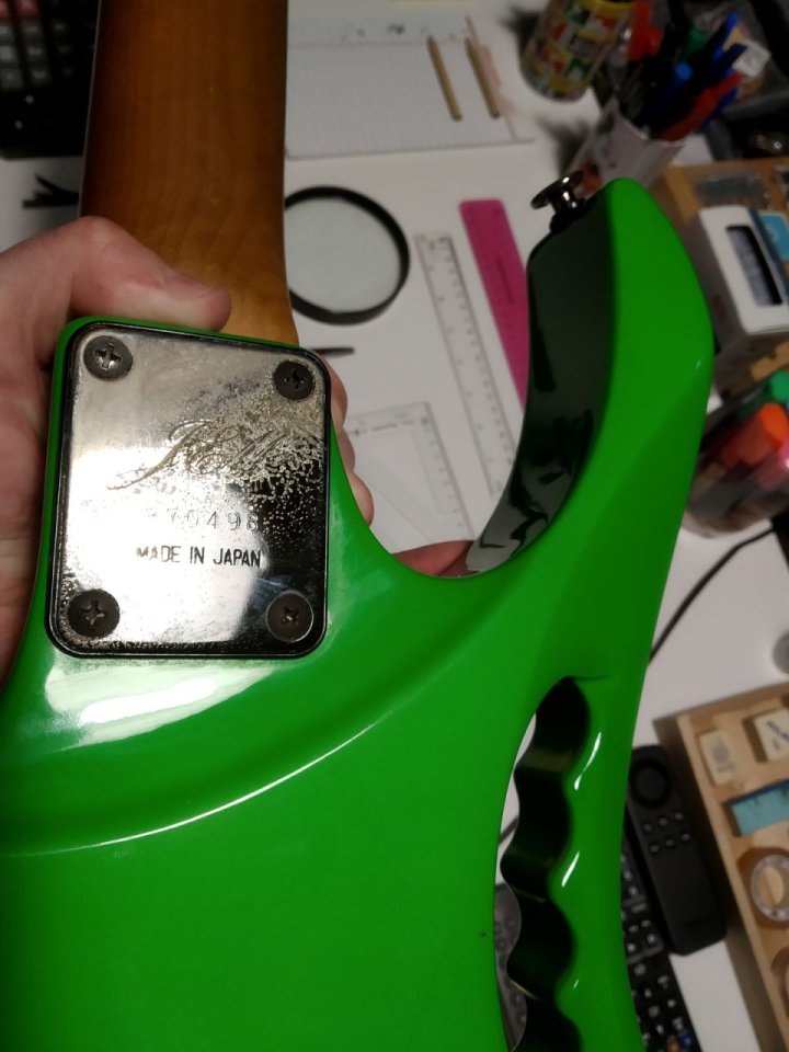 Ibanez JEM777-LG Steve Vai con Edge Tremolo 1987 - Loch Ness Green