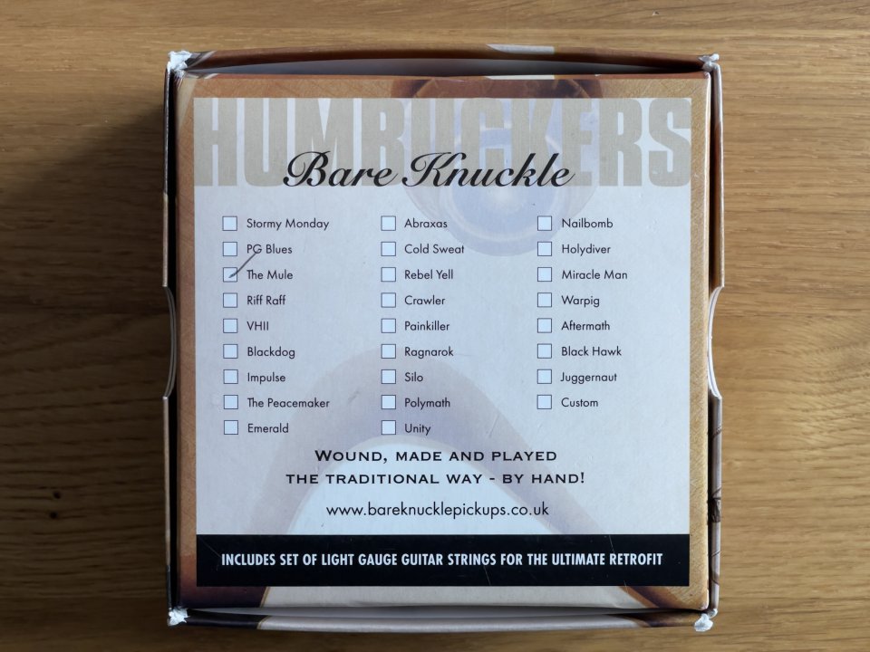 Bare Knuckle The Mule set