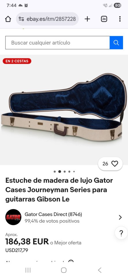 Estuche Gator Journeyman Les Paul