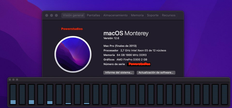 Oportunidad-Apple Mac Pro 6,1 12 cores/64gb ram/1tb ssd/D300 1 año garantía