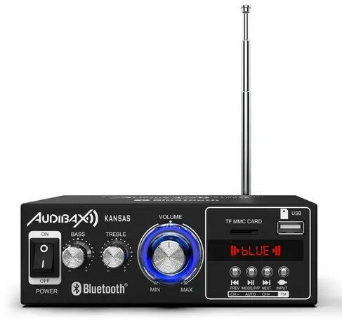 Equipo de audio amplificador con altavoces de estanteria