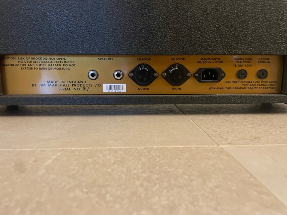 Marshall Plexi Amplificador a valvulas