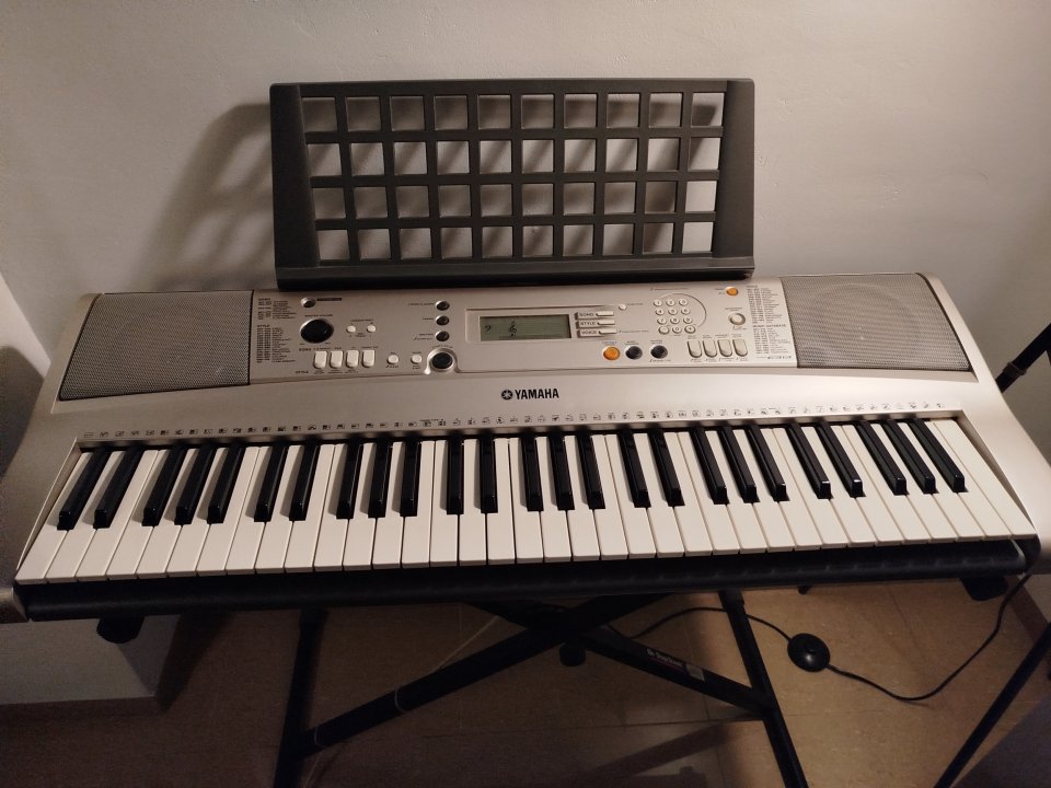 Yamaha PSR-E313 con: atril, pie, funda, pedal y fuente alimentación de segunda mano · Foto 1 de 6 · Sevilla · 200 €