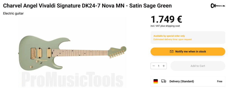 Charvel Angel Vivaldi Signature DK24-7 Nova + Gigbag (envío incluido) de segunda mano · Foto 9 de 9 · Illes Balears · 899 €