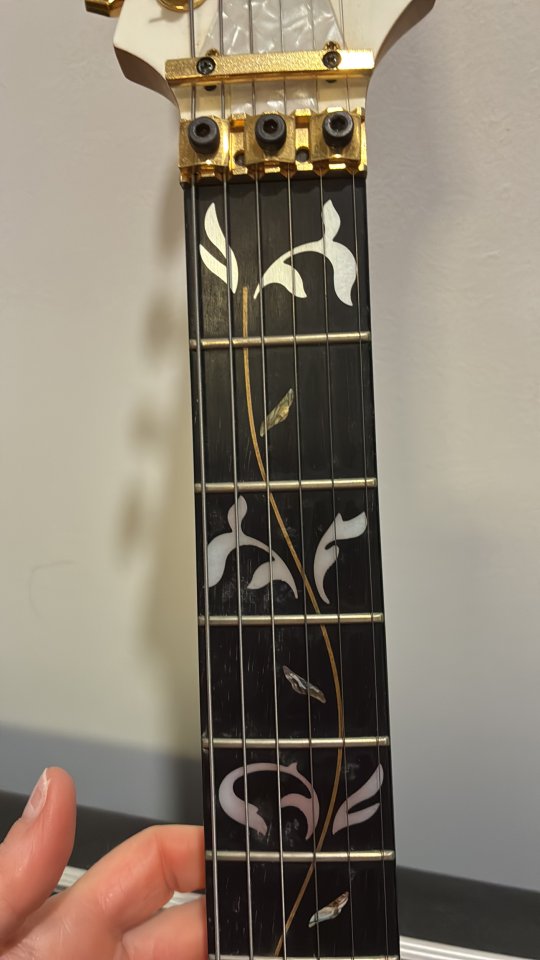 Guitarra Ibañez Jem 7v WH 2003 gama alta