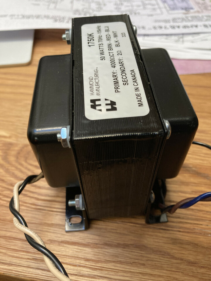 Transformador de salida Hammond 1750K para Fender Bassman Tweed