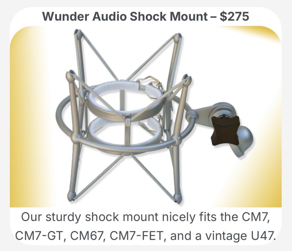 Araña para micrófono Wunder Audio Shock Mount