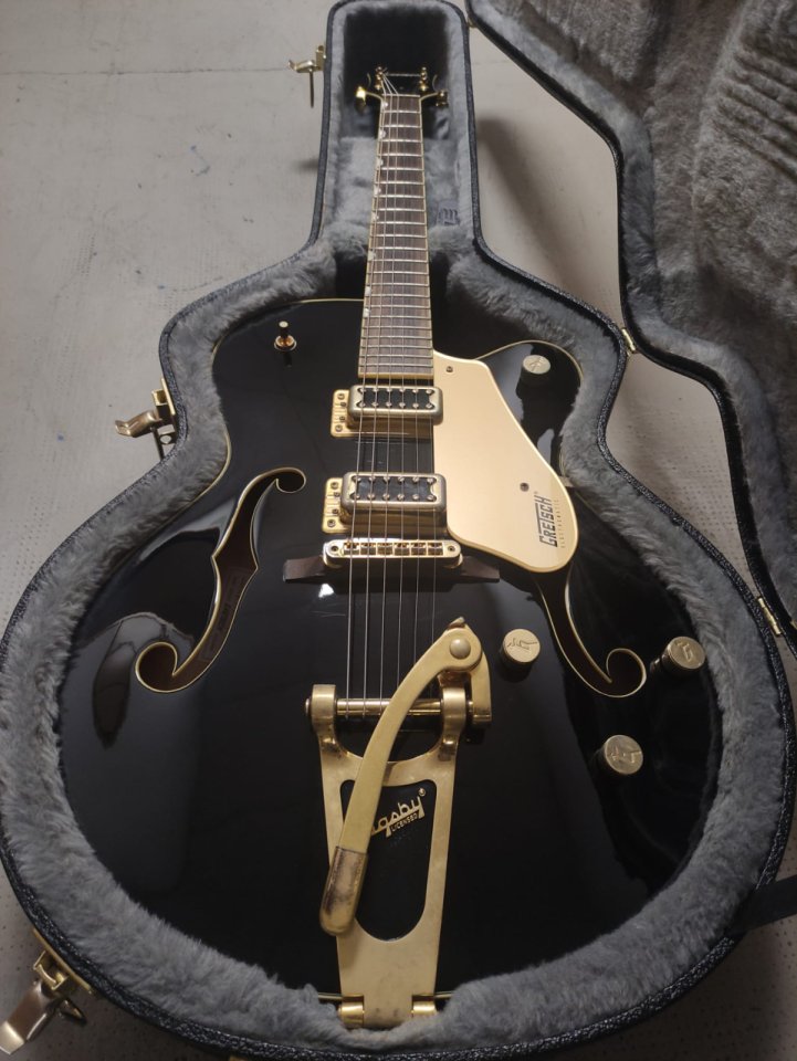 Gretsch G5420TG Electromatic Hollow Body (2018, Black & Gold, Made in Korea)