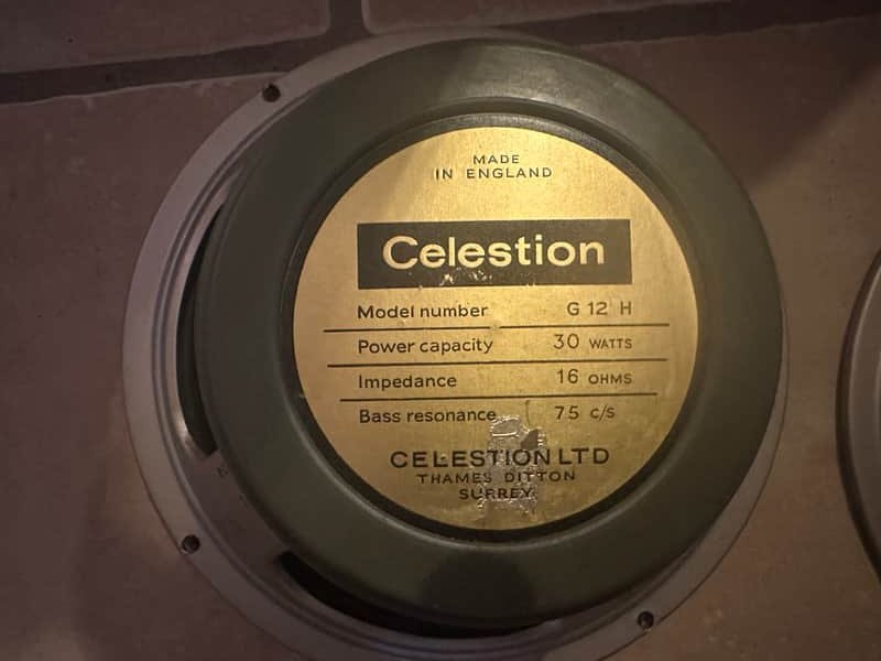 Celestion Greenback Pre-rola G12H T1217 (1970) de segunda mano · Madrid · 450 €