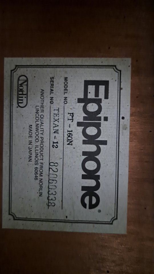 Guitarra acústica Epiphone 12 cuerdas Texan FT-160N