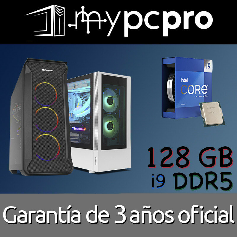 Mac OS Hackintosh Pro i9 (24 Núcleos) 128 GB RAM DDR5 1 TB SSD MyPc Pro